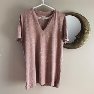 PINK • Acid Wash Campus Tee